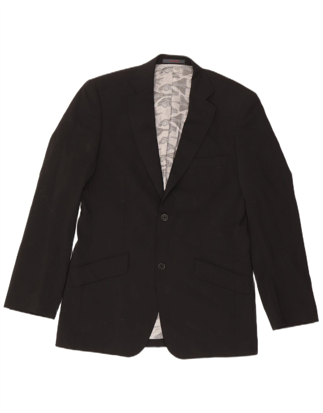 Ted Baker Herren-Blazer mit 2 Knöpfen, UK 38, mittelschwarze Wolle