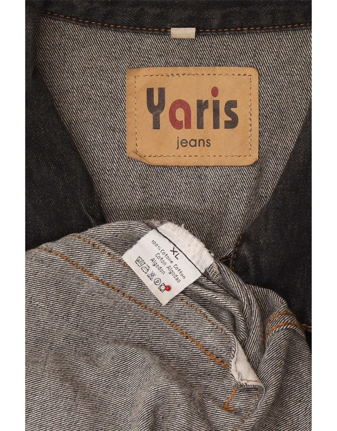 Vintage Herren Jeansjacke UK 42 XL Graue Baumwolle