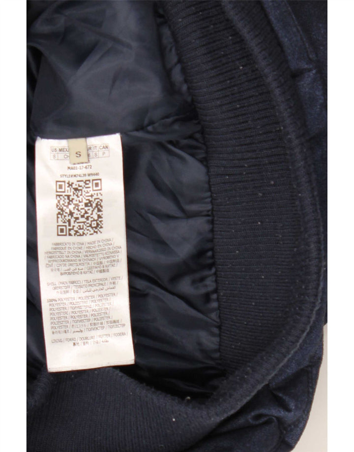 Guess Wattierte Herrenjacke mit Kapuze, UK 36, Größe S, Marineblau, Polyester