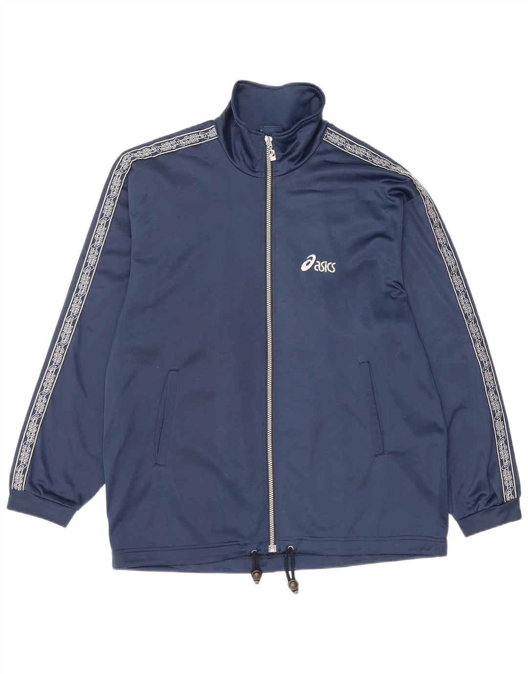 Asics Herren-Trainingsanzugoberteil mit Grafik, mittelgroß, Marineblau
