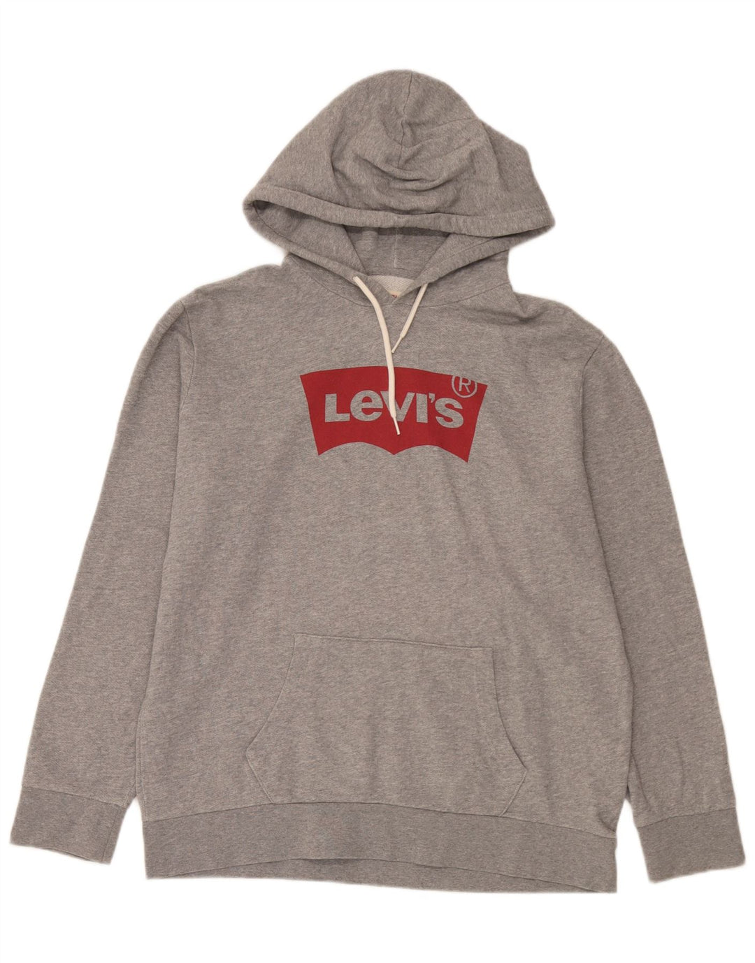 Levi's Herren-Kapuzenpullover mit Grafik, groß, graue Baumwolle