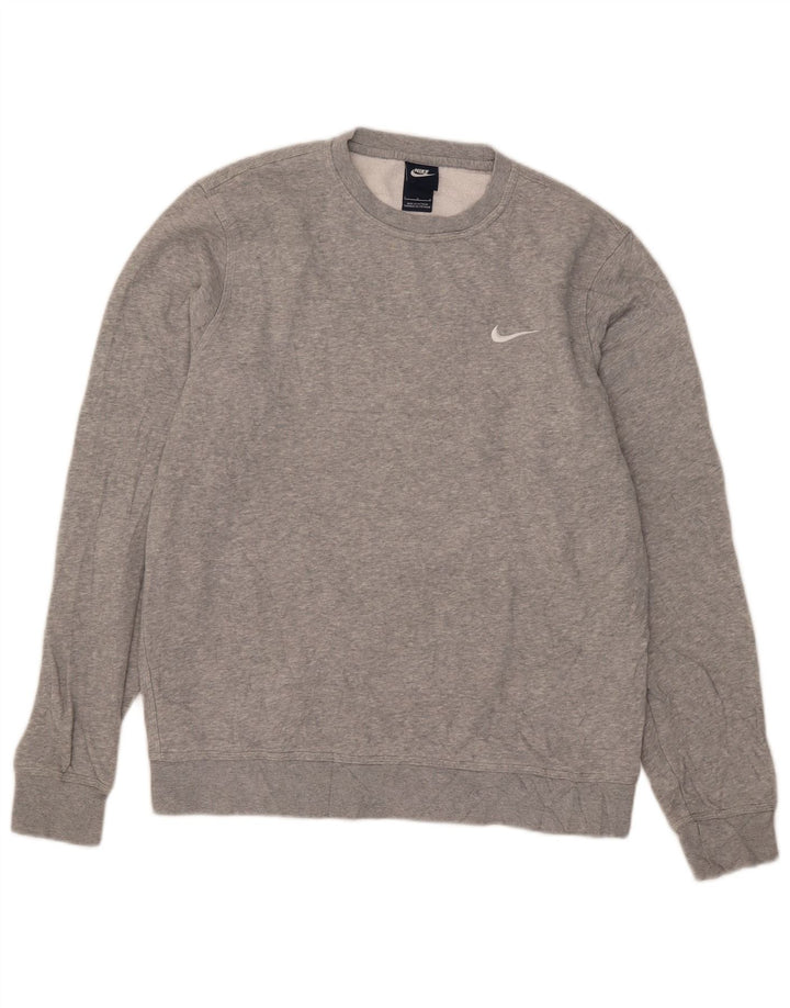 Nike Herren-Sweatshirt-Pullover, große grau gefleckte Baumwolle