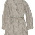 PEUTEREY Damen Trenchcoat IT 44 Mittelgraues Polyester