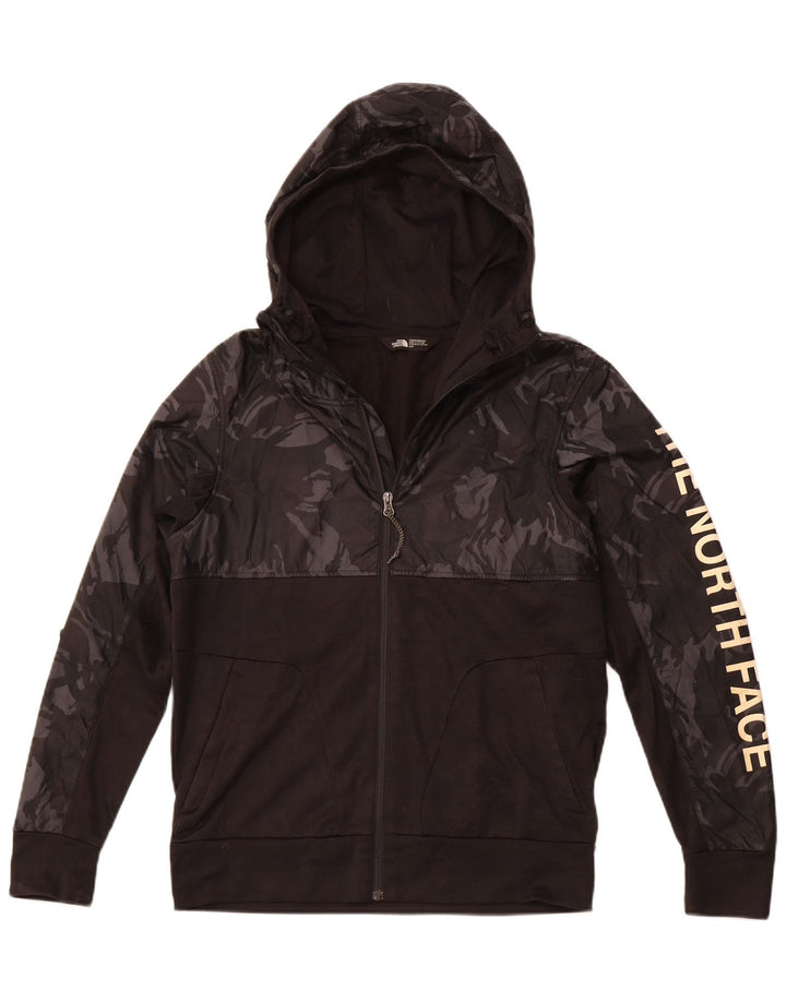 THE NORTH FACE Herren-Kapuzenpullover mit grafischem Reißverschluss, Größe S, Schwarz, Sport