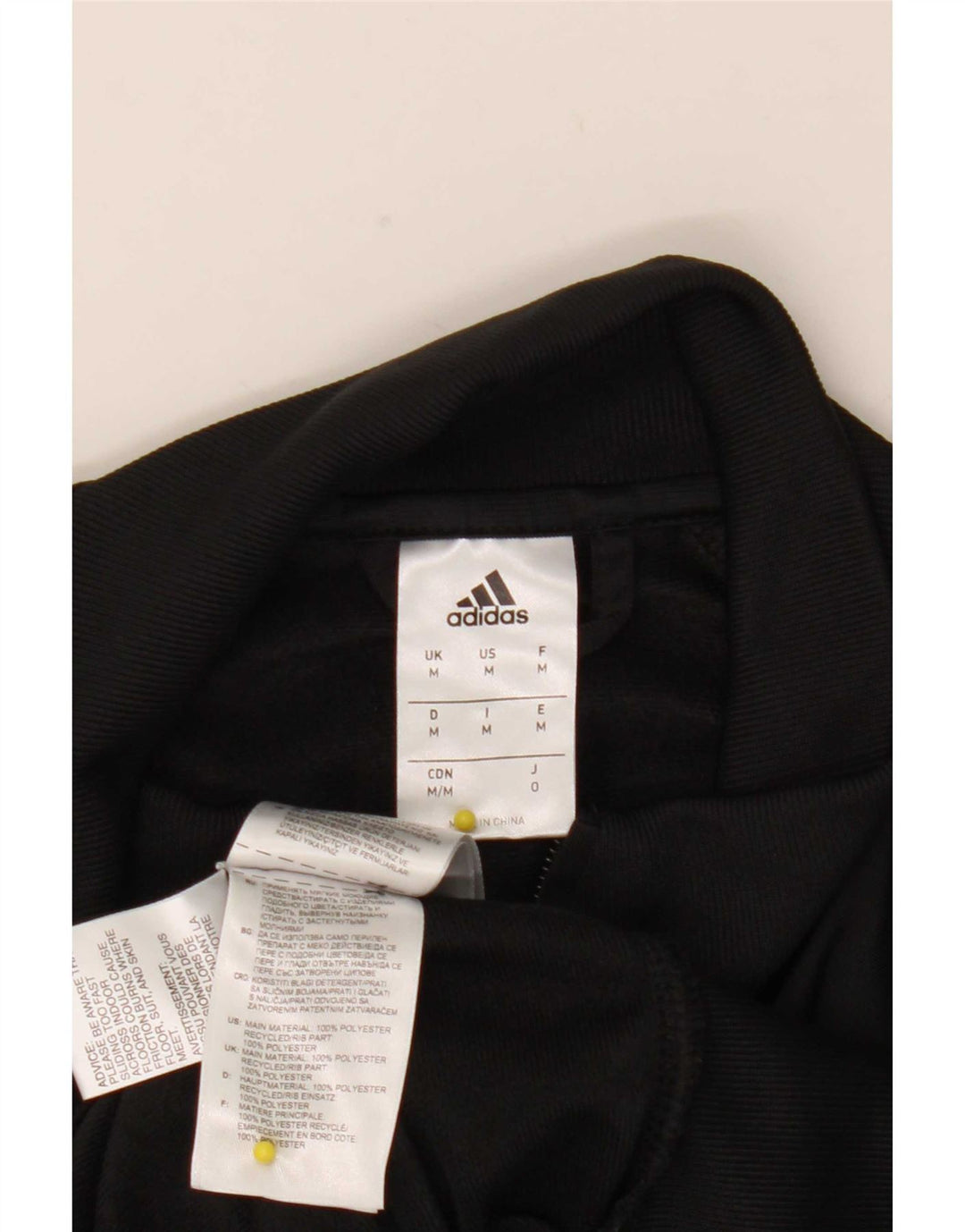 Adidas Herren-Trainingsanzug-Top-Jacke, Mittelschwarzes Colourblock-Polyester