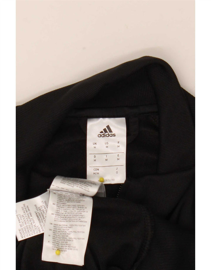 Adidas Herren-Trainingsanzug-Top-Jacke, Mittelschwarzes Colourblock-Polyester