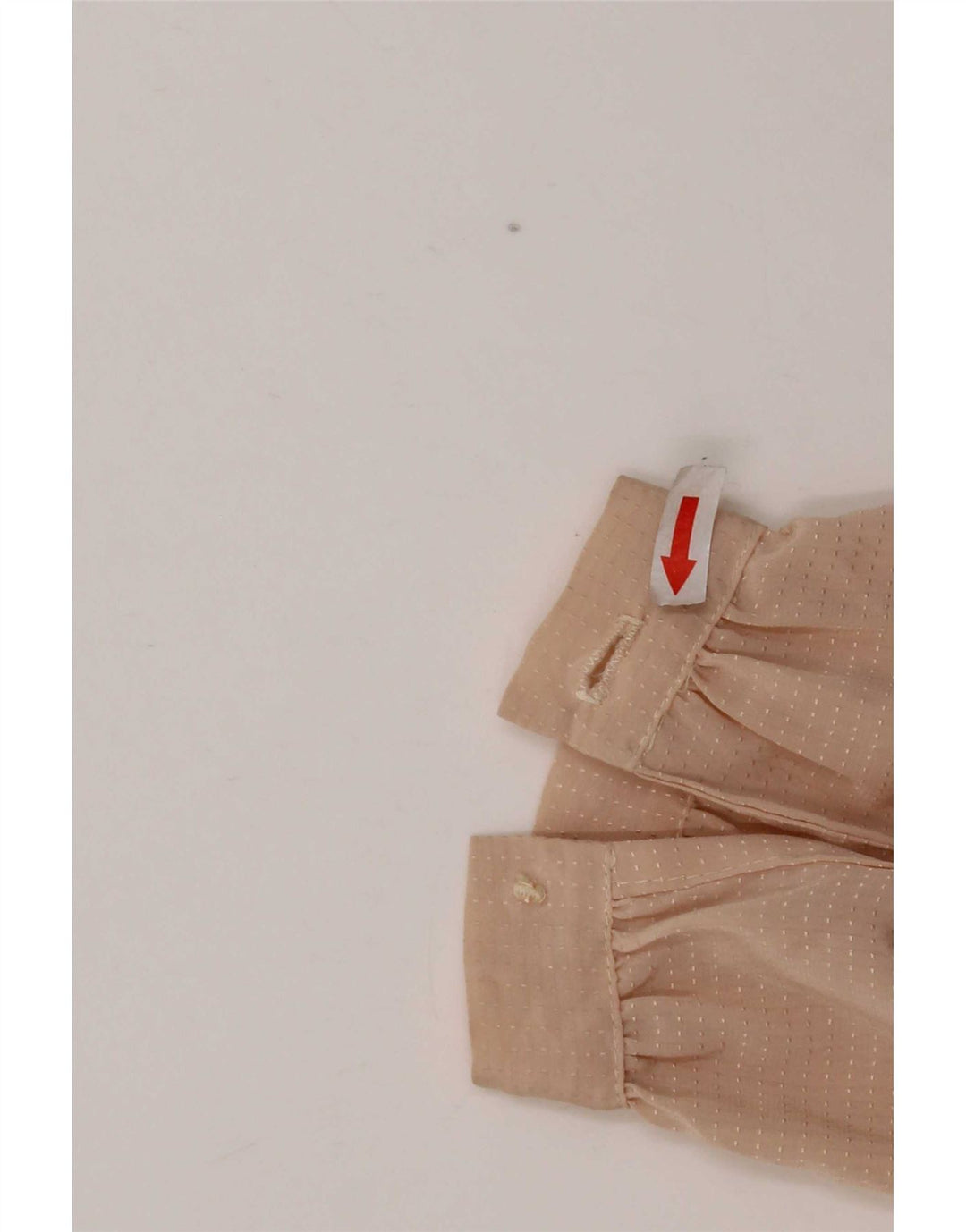 Vintage Damen Hemdbluse UK 14 Mittelbeige gefleckt