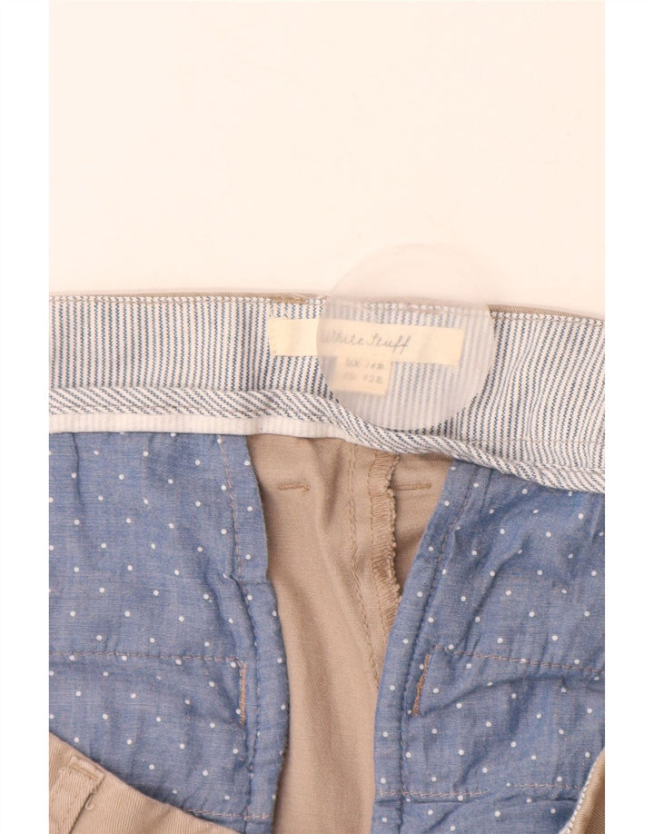 WHITE STUFF Slim Chino-Hose für Damen, UK 14, Größe L, W32, L30, Beige, Baumwolle