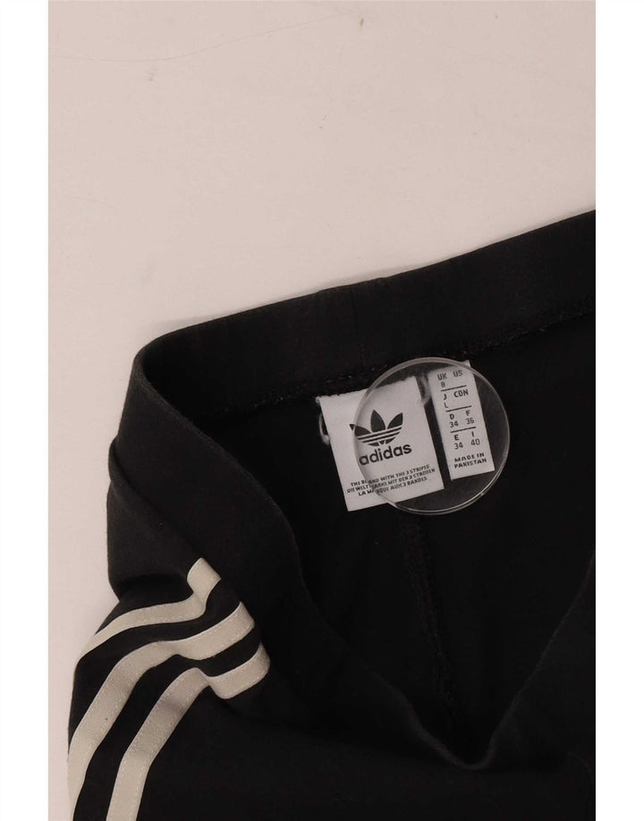 Adidas Damen Leggings UK 8 Small Schwarz