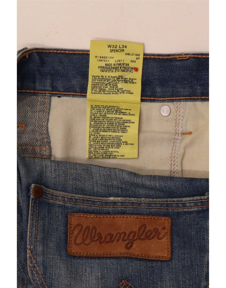 Wrangler Herren Spencer Slim Jeans W32 L34 Blaue Baumwolle