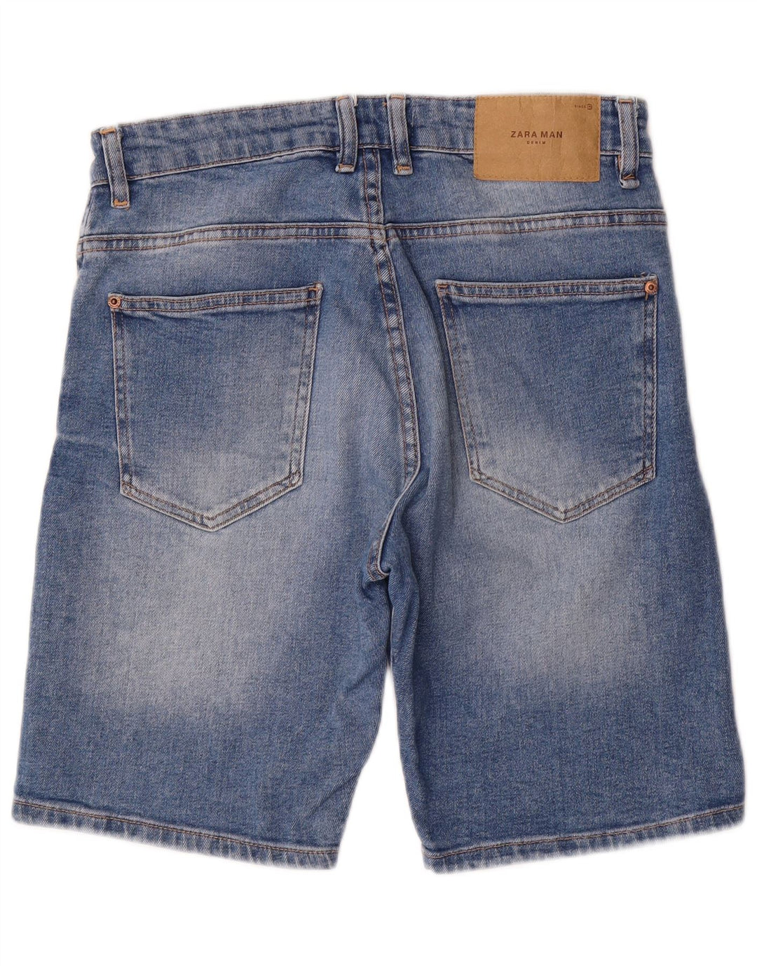 Zara Herren Jeansshorts EU 40 Medium W31 Blaue Baumwolle