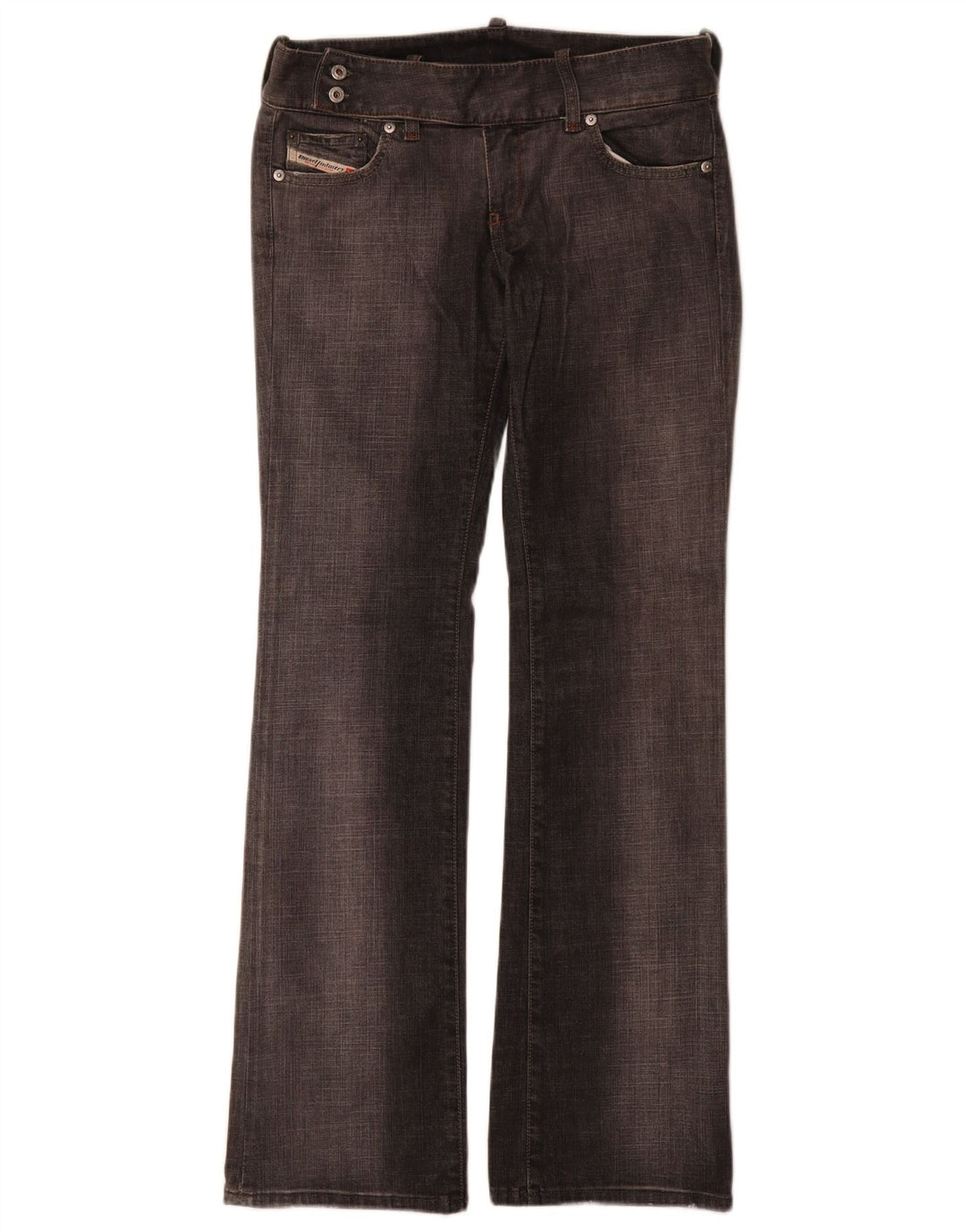 Diesel Damen Bootcut-Jeans W28 L32 Graue Baumwolle