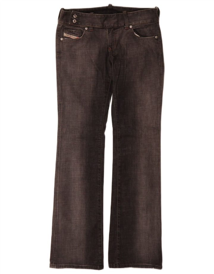 Diesel Damen Bootcut-Jeans W28 L32 Graue Baumwolle