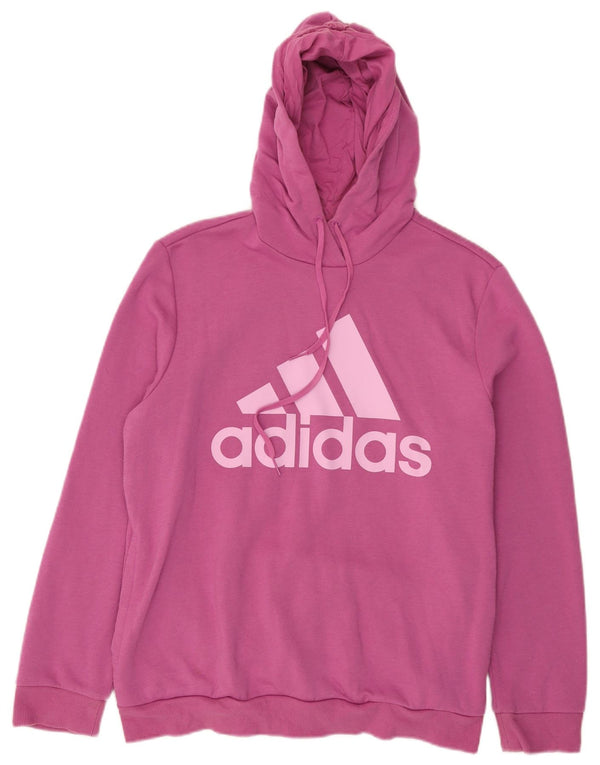 Adidas Damen Graphic Hoodie Pullover UK 20/22 XL Rosa Baumwolle