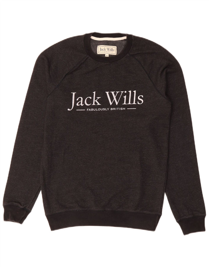JACK WILLS Herren-Sweatshirt mit Grafik, XS, Schwarz