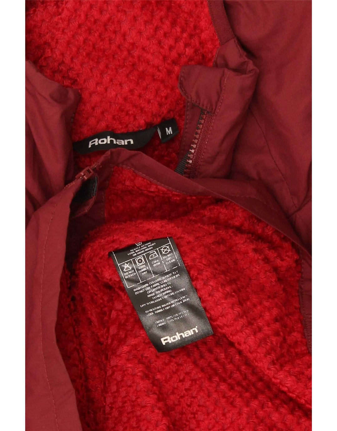 Rohan Herren-Windbreakerjacke mit Kapuze, UK 38, mittleres Burgunderrot, Polyester