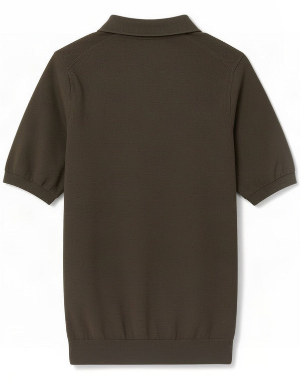 Reiss Herren Poloshirt Medium Khaki Merinowolle
