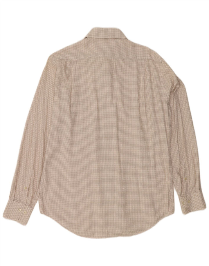 PAL ZILERI Herrenhemd Größe 40 15 3/4 Medium Off White Gingham
