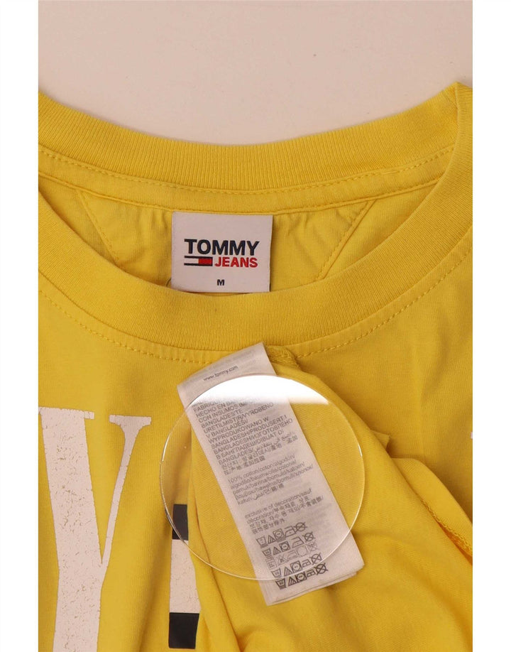 Tommy Hilfiger Herren-T-Shirt mit Grafik, mittelgelbe Baumwolle
