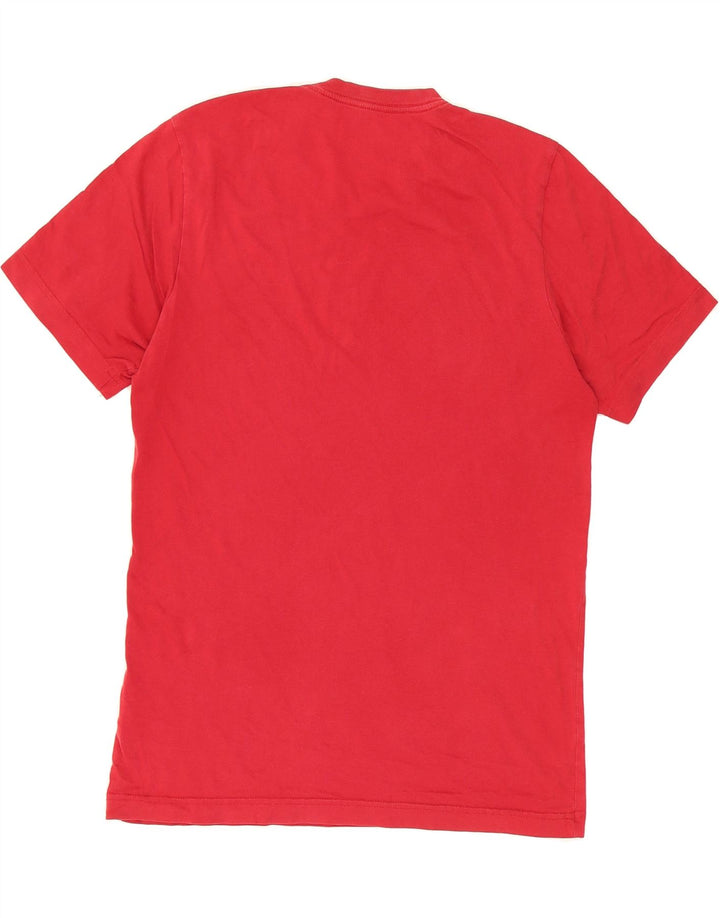 ADIDAS Mens Graphic T-Shirt Top Small Red Cotton Vintage Adidas and Second-Hand Adidas from Messina Hembry 