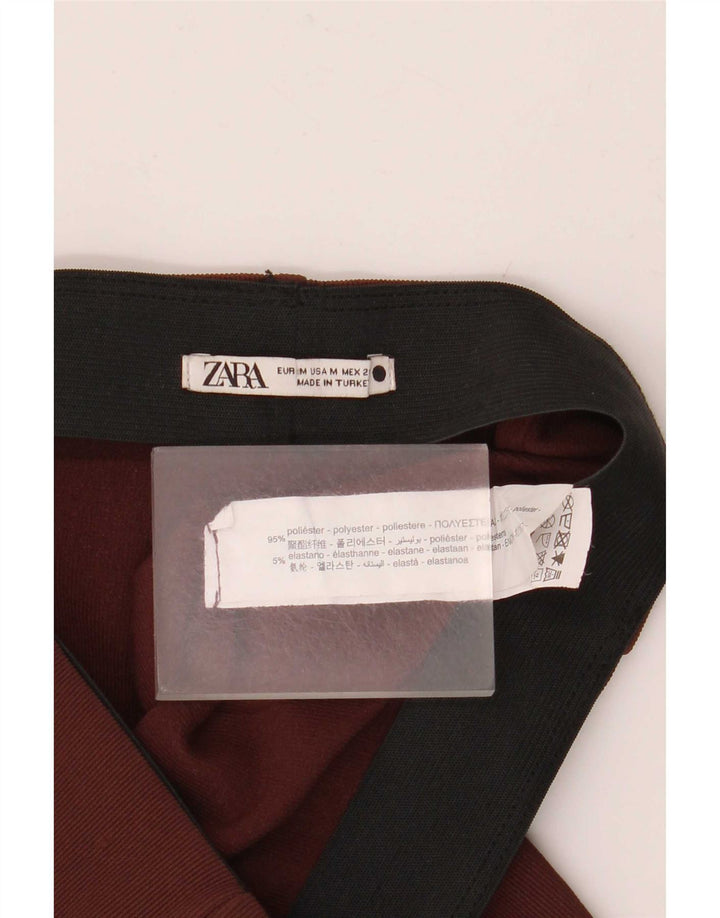 Zara Damen Flare Freizeithose Medium W28 L32 Braun Polyester