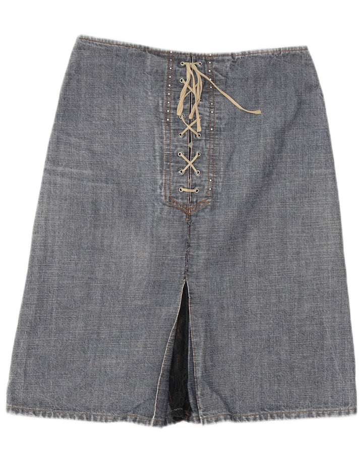 Liu Jo Damen Jeansrock W28 mittelblaue Baumwolle