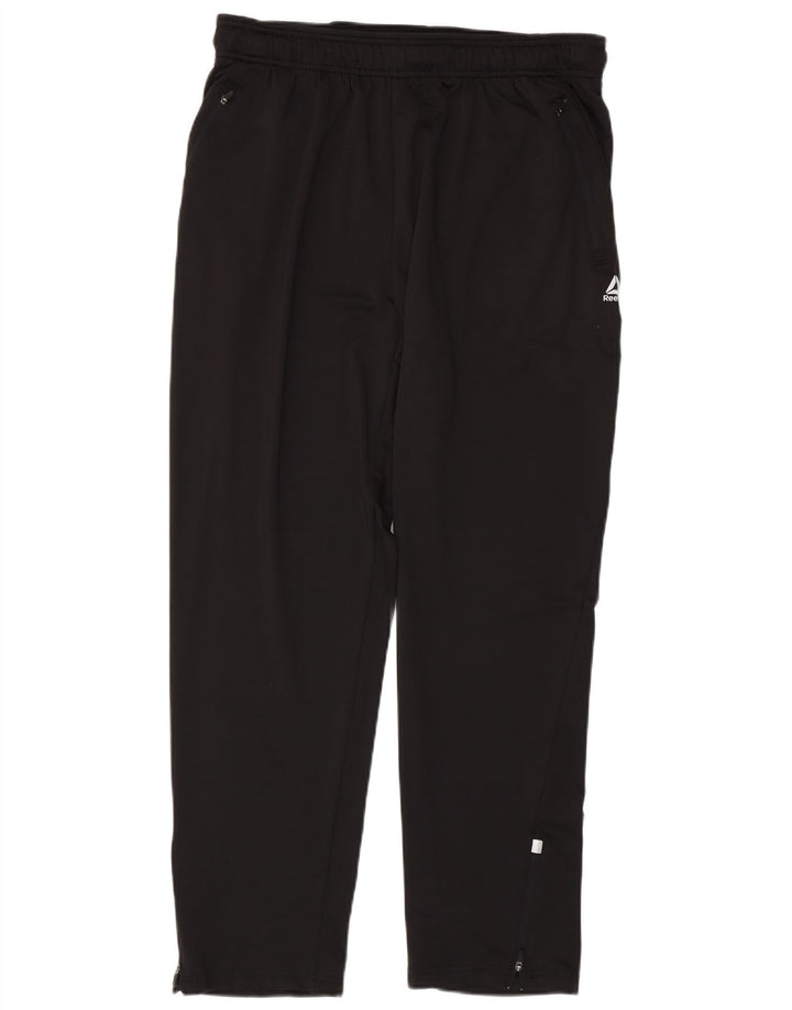 Reebok Herren-Trainingshose, groß, aus schwarzem Polyester