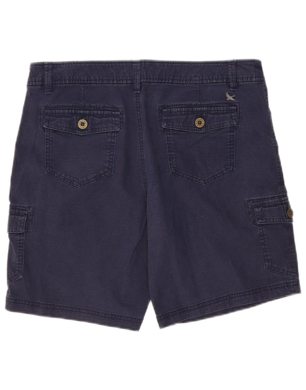 Eddie Bauer Damen Cargo-Shorts US 10 Large W34 Marineblaue Baumwolle