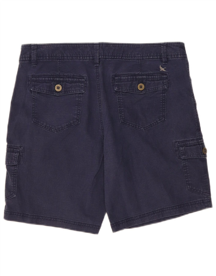 Eddie Bauer Damen Cargo-Shorts US 10 Large W34 Marineblaue Baumwolle