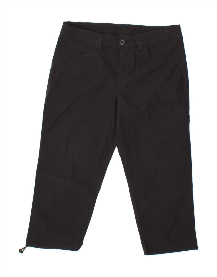 EDDIE BAUER Womens Straight Capri Trousers US 6 Medium W30 L20 Black Nylon Vintage Eddie Bauer and Second-Hand Eddie Bauer from Messina Hembry 