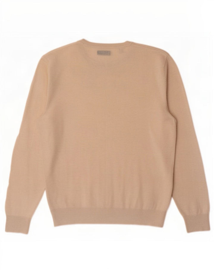 Gant Herren-Pullover mit Rundhalsausschnitt, groß, beige, Leinen