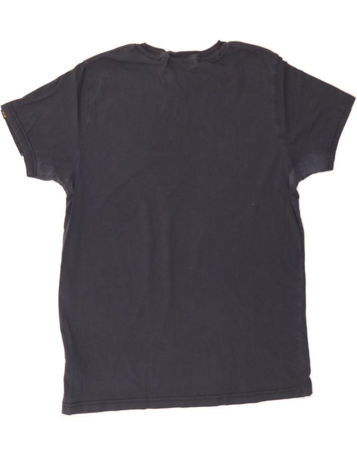 ALPHA INDUSTRIES Mens Graphic T-Shirt Top Small Black Cotton Vintage Alpha Industries and Second-Hand Alpha Industries from Messina Hembry 
