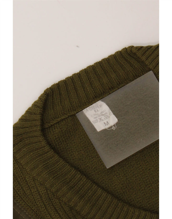 Vintage Herren Militär Pullover mit V-Ausschnitt Medium Khaki