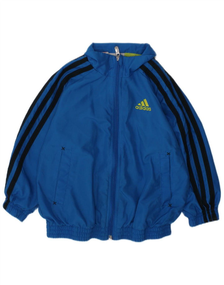 ADIDAS Baby-Jungen-Trainingsanzug, Top-Jacke, 18–24 Monate, blaues Polyester