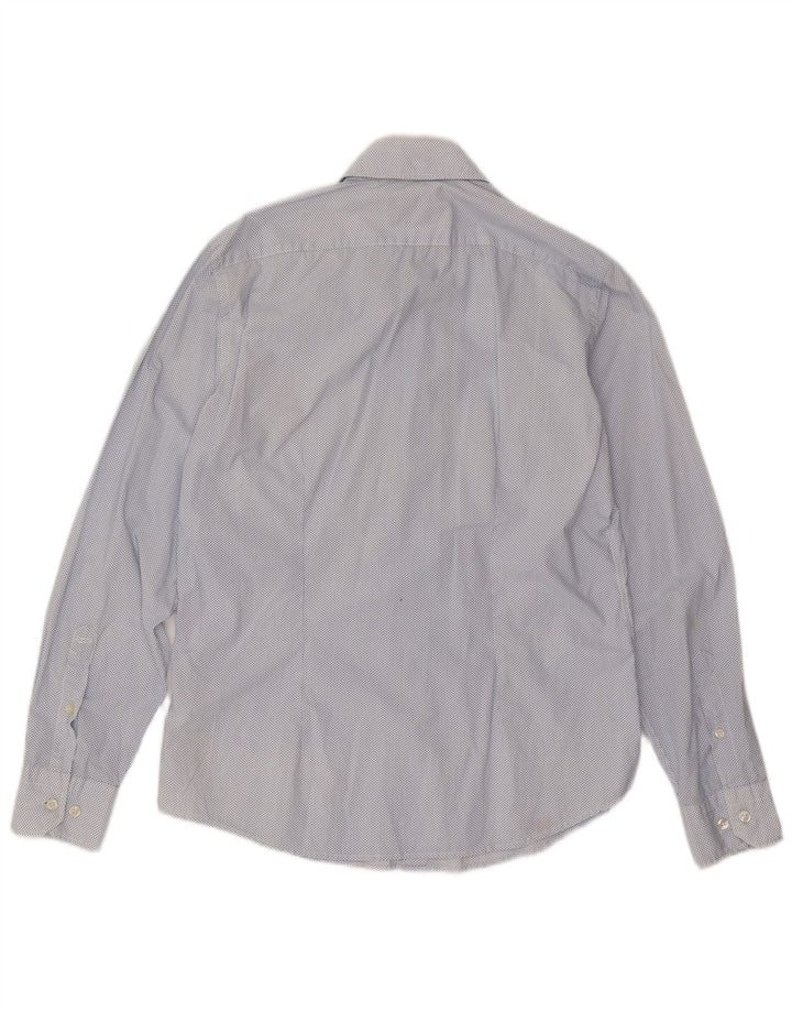 Gas Herrenhemd, groß, blau gepunktet, Baumwolle