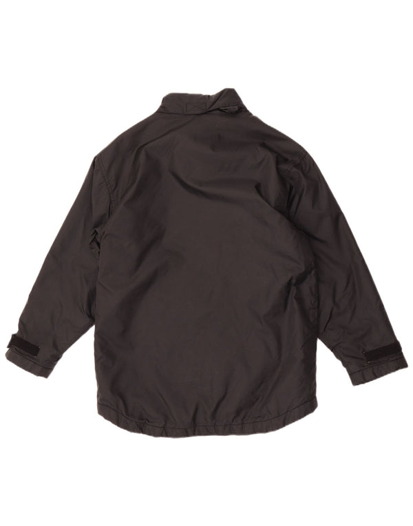 Reebok Jungen-Regenjacke mit Kapuze, 13–14 Jahre, groß, schwarzes Nylon