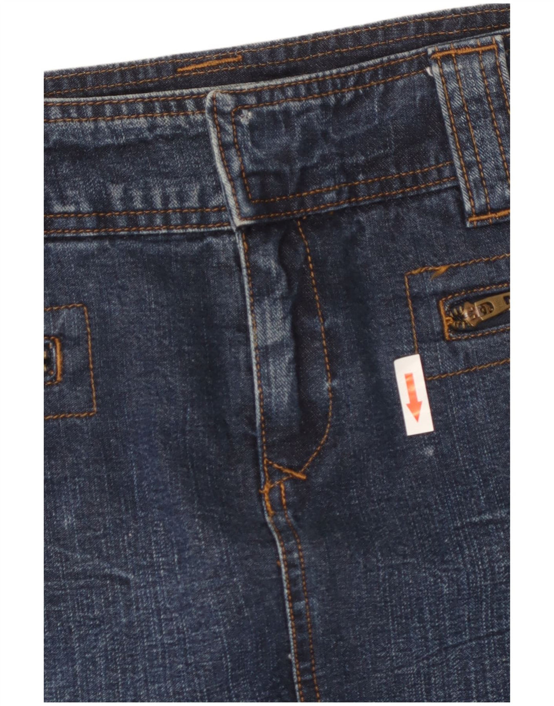 Dkny Damen Jeansrock W28 mittelblaue Baumwolle