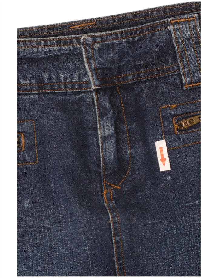 Dkny Damen Jeansrock W28 mittelblaue Baumwolle