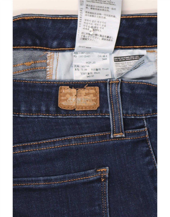 Levi's Damen-Leggings, verkürzte Jeans, W29, L26, blaue Baumwolle