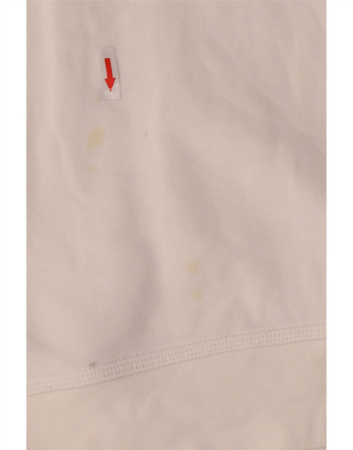 Nike Damen Sweatshirt Pullover UK 10 Small Weiße Baumwolle