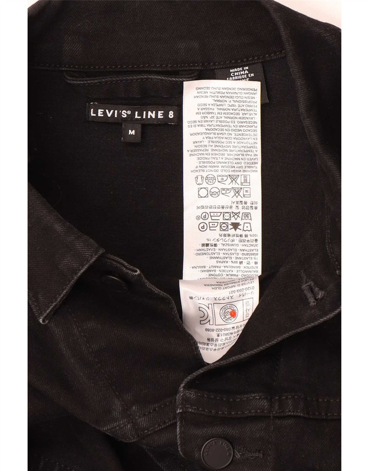 Levi's Line 8 Herren-Jeansjacke, mittelschwarz, Baumwolle, klassisch