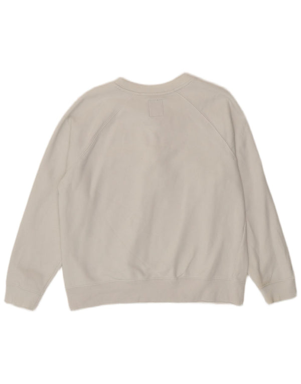 Crew Clothing Damen-Sweatshirt-Pullover, UK-Größe 44, Größe L, weiße Baumwolle