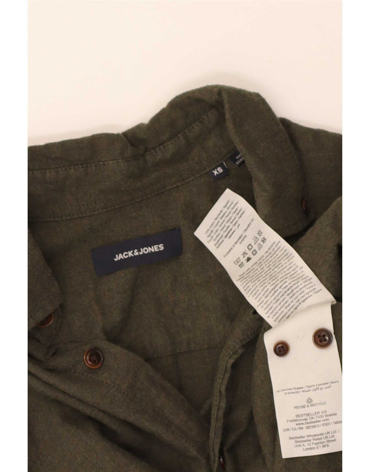 Jack & Jones Herrenhemd XS Khaki Baumwolle