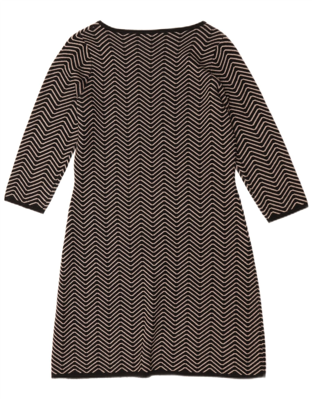 Marks & Spencer Damen-Autograph-Pulloverkleid, Größe M, Schwarz, Chevron