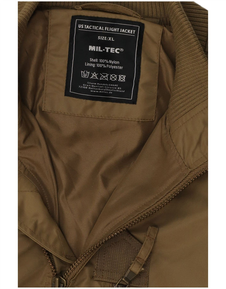 Mil-Tec Herren Flight Aviator Jacke UK 42 XL Khaki Nylon