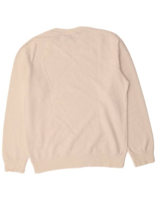 CHAMPION Herren-Sweatshirt mit Grafik, groß, aus weißer Baumwolle