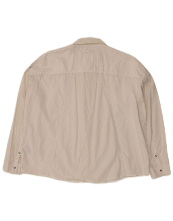 CALVIN KLEIN JEANS Womens Oversized Shirt UK 10 Small White Cotton