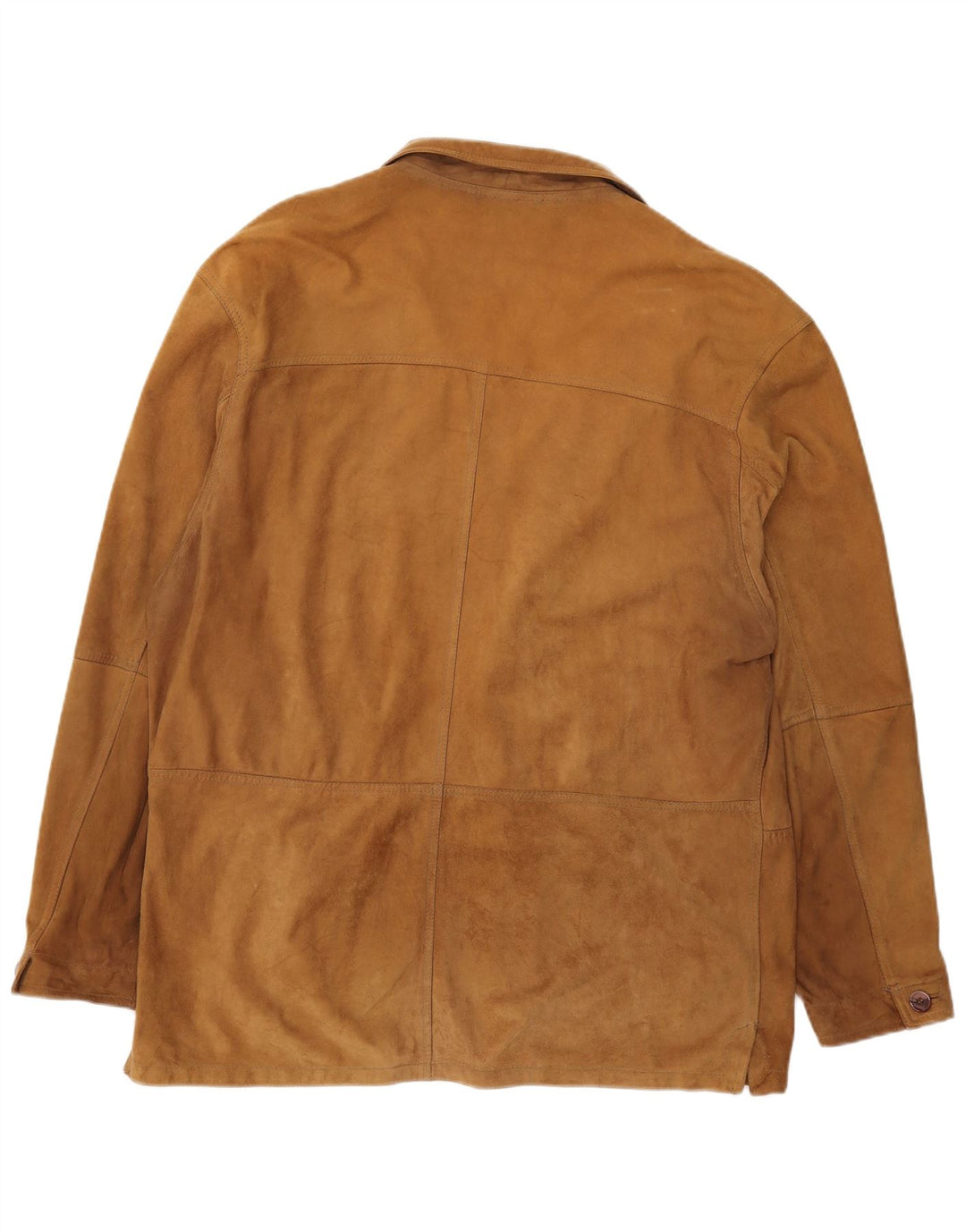 VINTAGE Herren 2-Knopf-Wildleder-Blazerjacke UK 42 XL Braunes Leder