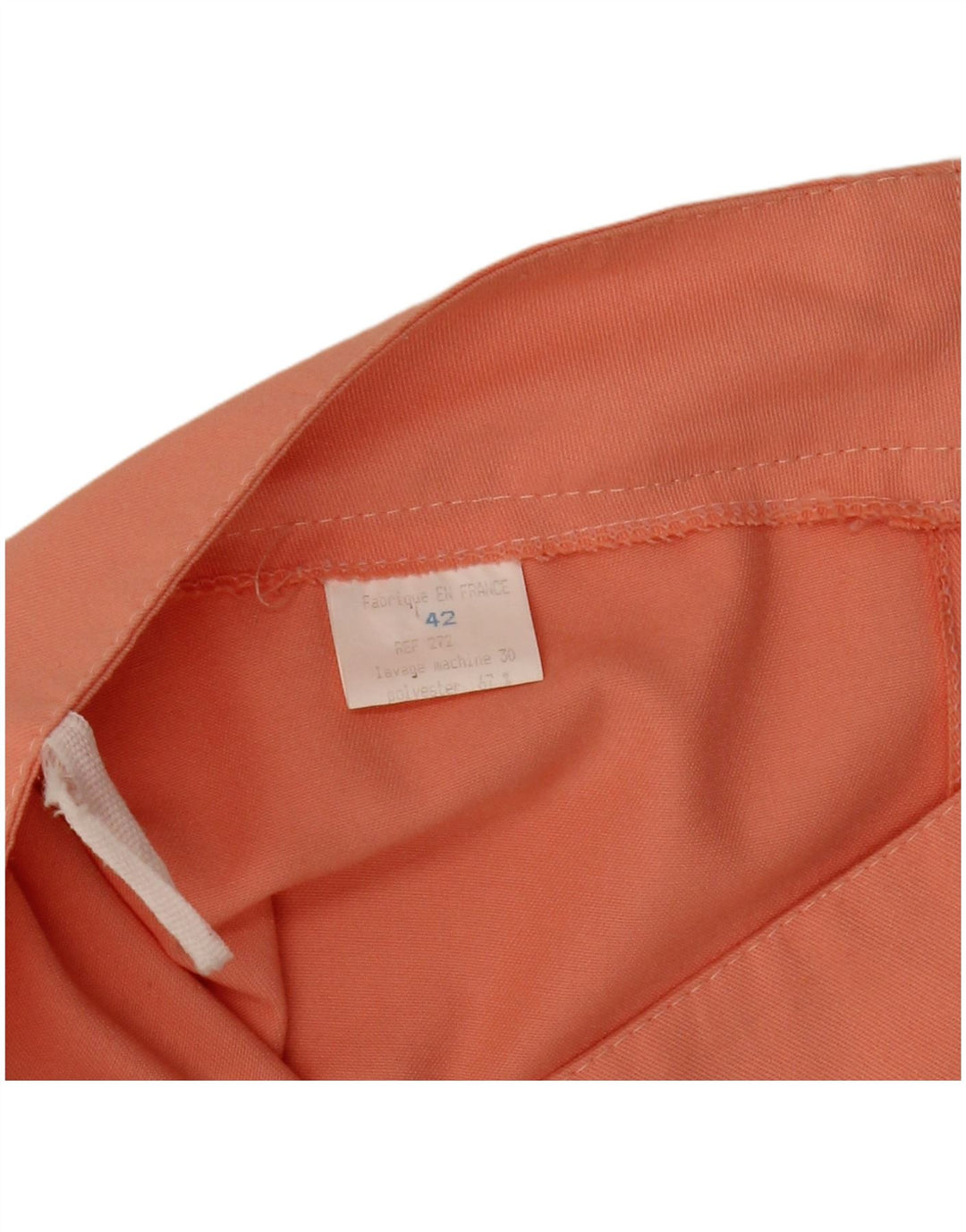 Vintage Damen Faltenrock EU 42 Groß W30 Orange Polyester