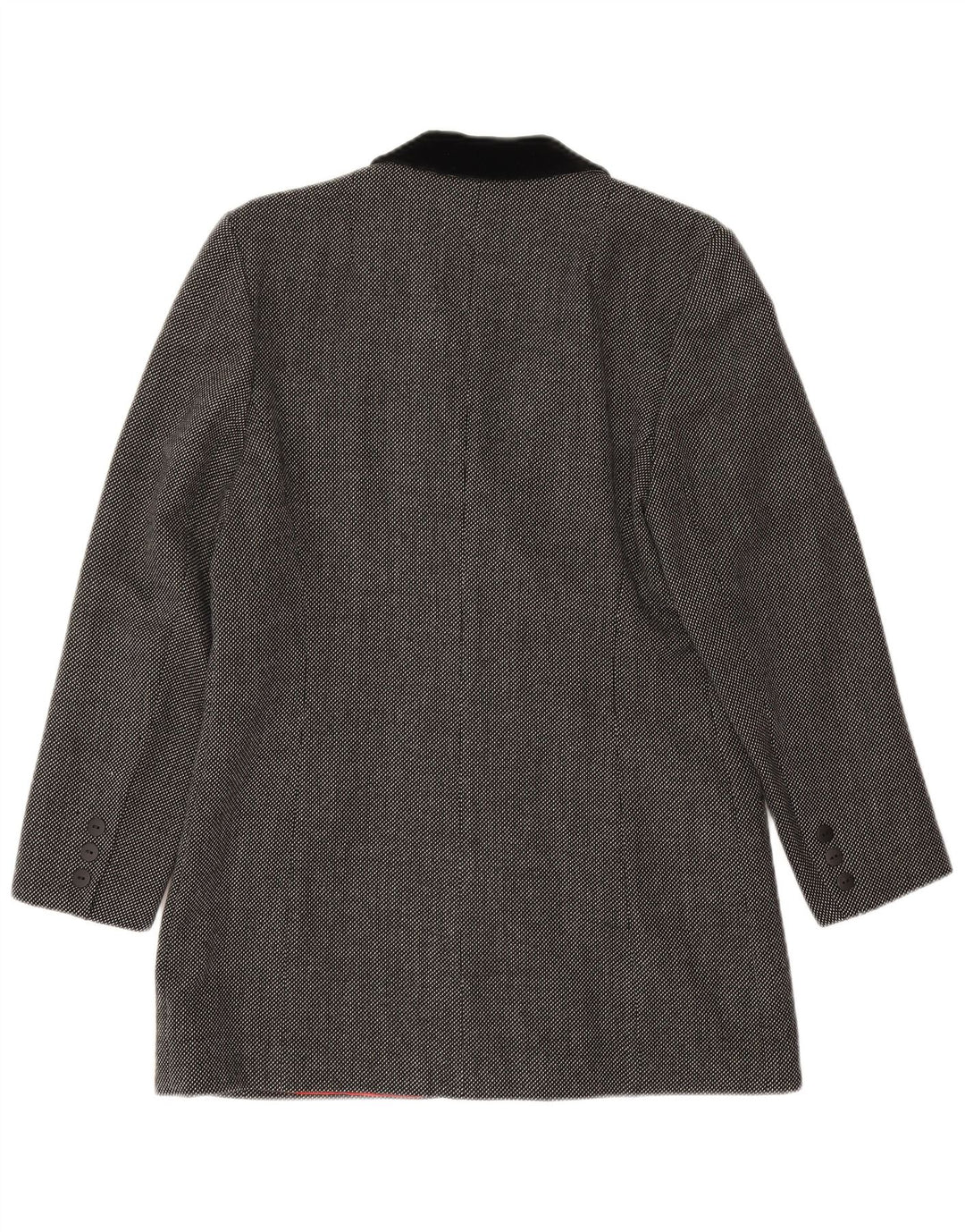Clementino Damen Zweireiher-Blazerjacke, EU 36, kleine graue Wolle